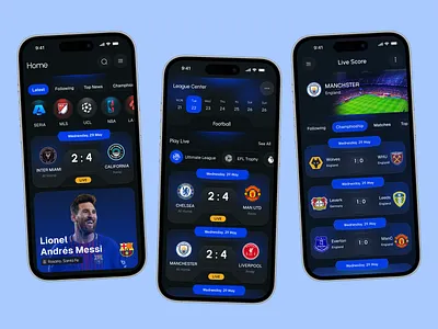 Football App UI football football app football design football interface football mobile app football platform football ui football ux football players mobile mobile app sport app