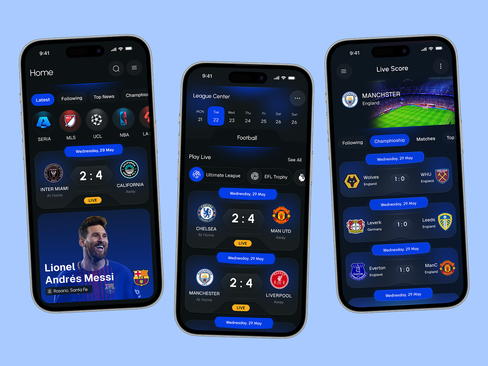 Football App UI by Sheikh Rasel on Dribbble