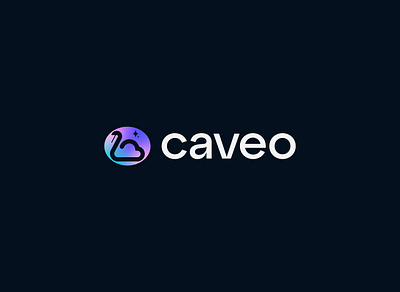 Caveo logo ( swan + cloud ) branding cloud custom logo design icon identity logo logo mark swan