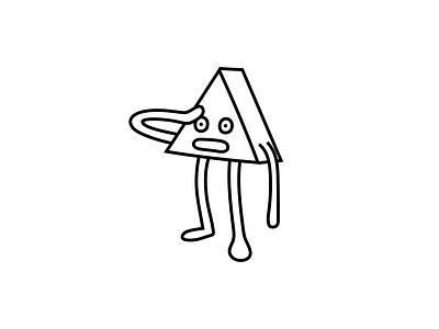 Forgettable Triangle cartoon character design dribbble forgettable illustration mascot shape triangle