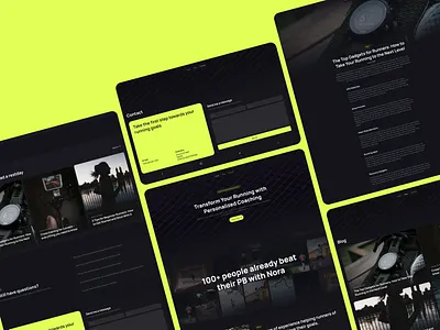 Tempo - Personal Site Template for Framer dark dark mode fitness framer gumroad gym nocode personal site personal trainer running sports template ui ux