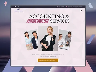 ADAPT Accounting Services Redesign UX/UI in Figma accounting service advisory service modern website ui design website ui