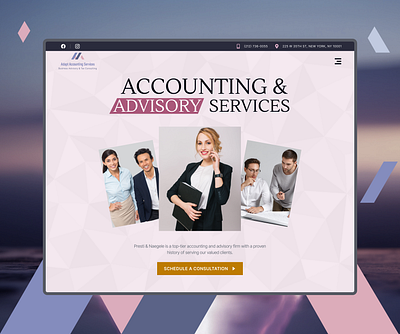 ADAPT Accounting Services Redesign UX/UI in Figma accounting service advisory service modern website ui design website ui