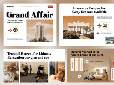 Luxury Hotel website - web design - landing page - minimalist branding clean elegant homepage hotal website landing page minimal minimalist modern professional restaurant website ui designer uiux design web design web designer website design website mockup website ui webui