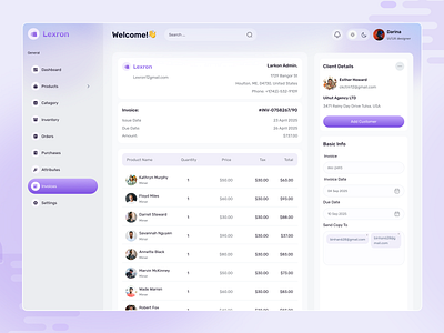 Orders and invoices dashboard — Untitled UI admin panel dashboard ecommerce ecommerce admin dashboard ecommerce dashboard inventory invoice order details order management product product design sells shop ui uiux design ux web webapp
