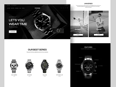 Luxury Watch Product Website Design. minimal minimal web personalised website design product design ui uigeek uigeek agency ux watch series website watch website web web design website design