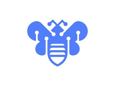 bee tech logo animal logo bee digital logo bee logo bee tech logo bee technology logo branding design graphic design logo tech logo vector wasp tech logo