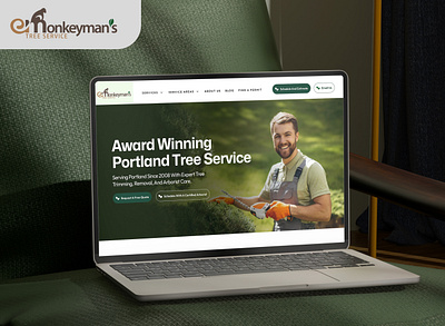 Monkeyman's Tree Service Website figma landing page product design ui design ui ux design uiux user expreance user interface