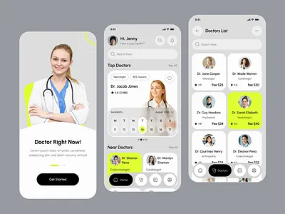 🩺 Doctor Consultation & Booking App UI appointment app booking app consultation app doctor doctor app doctor booking health app healthcare app hospital medical medical app medicine mobile mobile apps mobile ui onboarding screen online