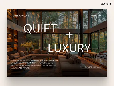 Quiet Luxury – Villa Website Concept creative website figma designer hero section landing page modern website real estate real estate website ui uiux uiuxdesign ux visual design webdesign website design website designer website home page
