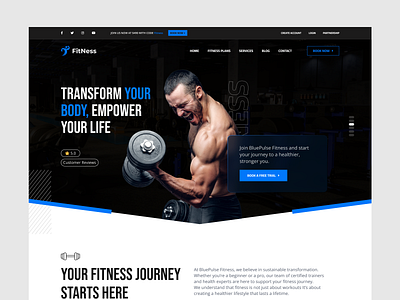Fitness Landing Page body building website diet website exercise exercise website fitness fitness assistant fitness landing page fitness website gym gym landing page gym website healthcare landing page design modern website web ui website design weightloss workout