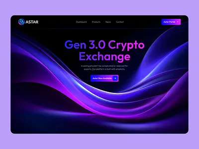 ASTAR - Next-Gen Crypto Exchange blockchain btc crypto exchange crypto trading cryptocu cryptocurrency dashboard defi eth fintech landing page next gen ui ux web design web3 trading platform website design