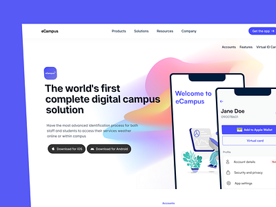 eCampus - SAAS Landing Page design figma product design saas saas figma saas ui saas uiux saas ux saas web design saas website ui ui ux