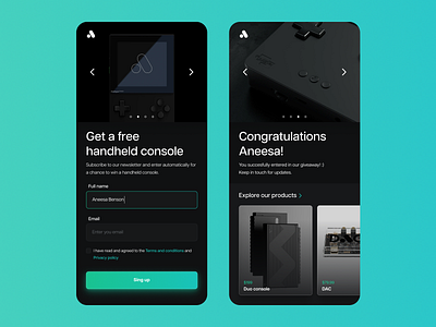 Sign up - Daily UI 001 001 analogue display clean components daily ui challenge design figma form giveaway form input forms mobile product sign up ui ui design