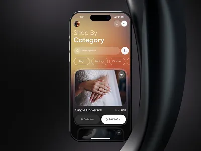 Jewelry Shopping Mobile App app creative mobile design design e commerce fashion fashion app ios jewelry jewelry app jewelry shopping app jewelry store app design luxury app design minimal ui design mobile app online store shop shopping mobile apps store ui design for accessories