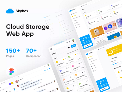 File Manager Dashboard UI Kit cloud storage figma figma design file manager ui ui design ui kit uihut web app website design