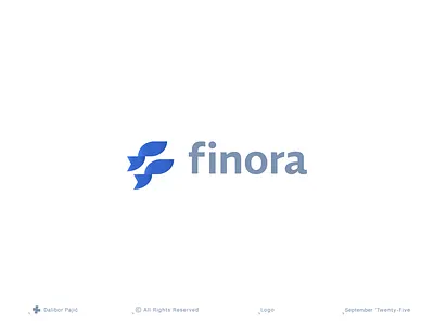 finora , f + fish logo concept aquatic branding business collective education flow harmony letter logo mark monogram ocean school sea startup team together unity venture water
