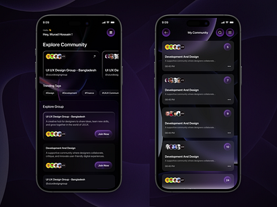 Community Mobile App app design community community design community details design mobile mobile app