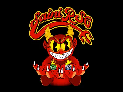 Character design 1930 1930s cartoon character cuphead design devil illustration merch old cartoon old school rubberhose t shirt design tee vintage