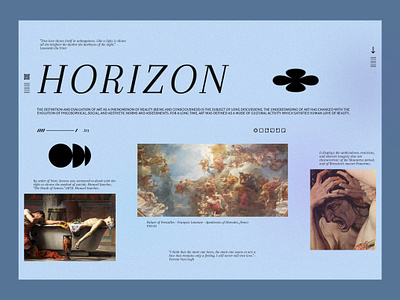 HORIZON — Art archive art concept design history minimal modern painting pictures ui uiux ux webdesign