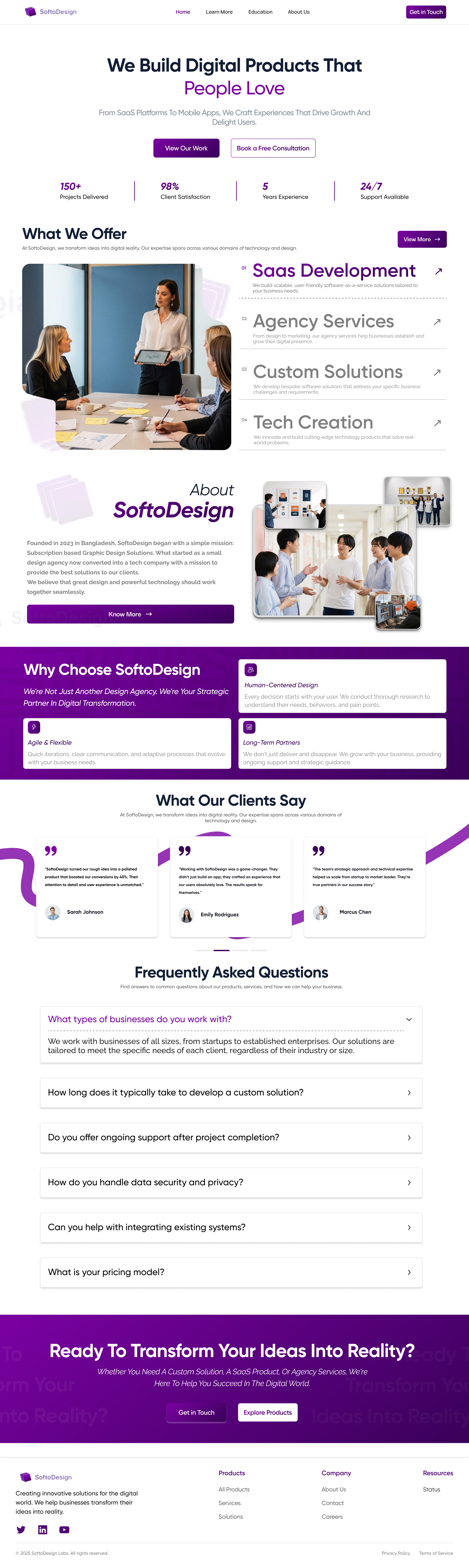 Modern Digital Solutions Landing Page Design for Tech Agencies branding craxinno craxinnotechnologies creativewebdesign customsolutions design digitaltransformation figma design graphic design illustration landingpagedesign responsivedesign saasdesign software development techagency ui uiuxdesign userexperience webdesign