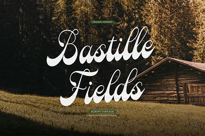 Bastille Fields | Vintage Script hippie font