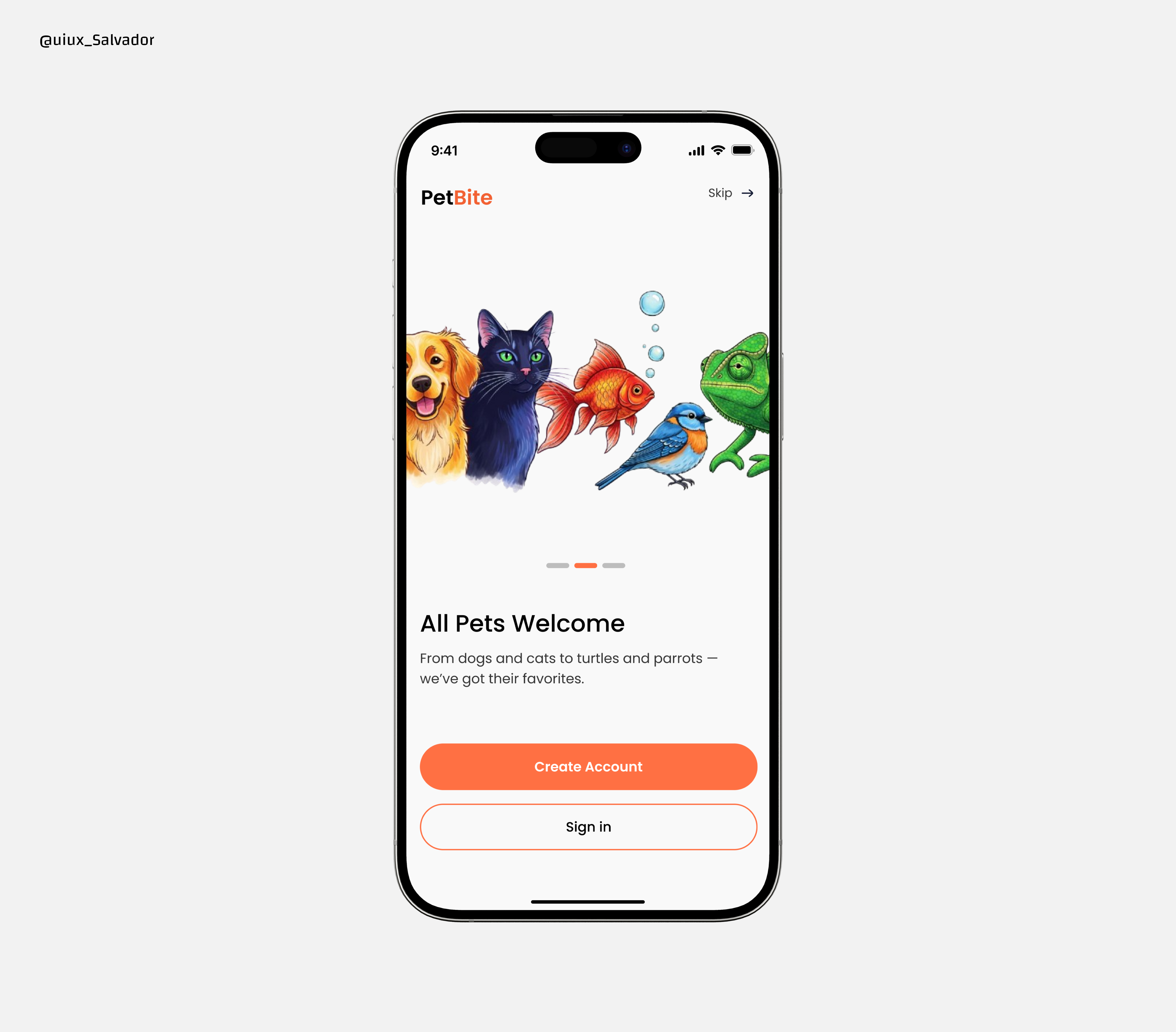 Onboarding screen delivery food graphic design mobile mobile ui onboarding pet pet food ui