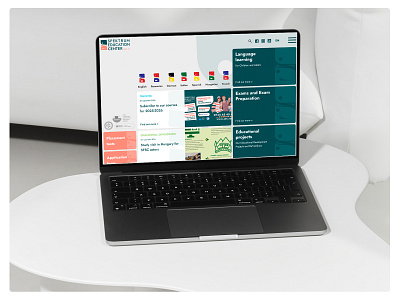 Strategic Multilingual Website bento box layout educational platform multilingual strategy uiux web design