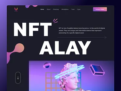 Next-Gen NFT Marketplace UI/UX Design crypto cryptoui cyberpunk dapp landingpage nextgennft nftmarketplace nftwallet uxui web design web3 website