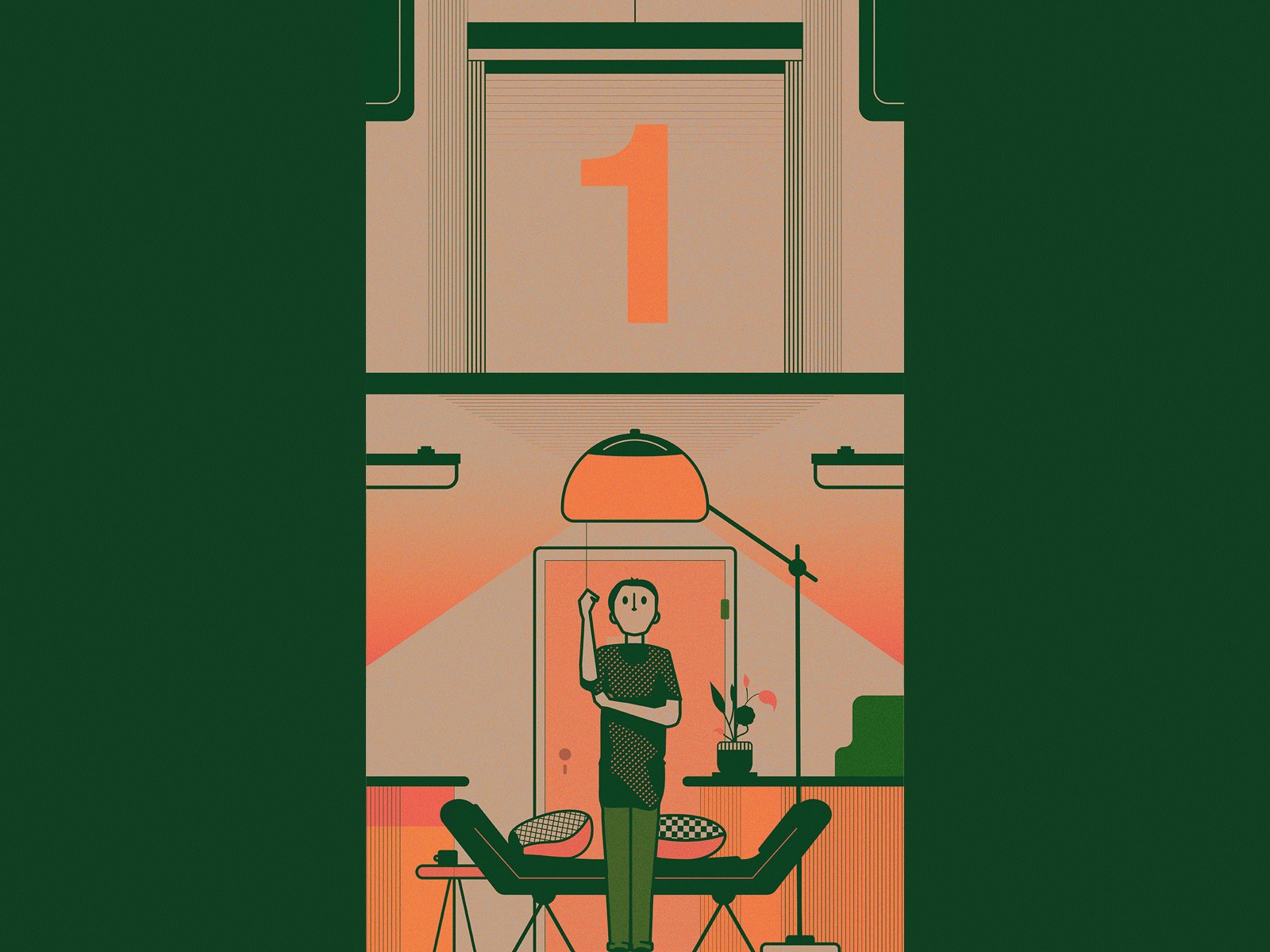 Room vector illustration character gif house illustration motion room vector