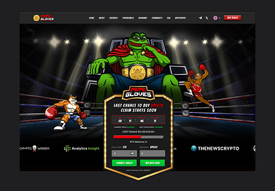 PEPE GLOVES - crypto meme coin ui