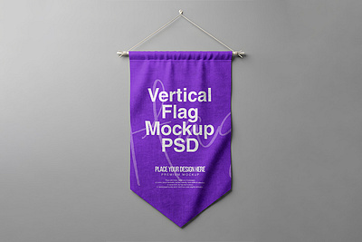 Vertical Flag Mockup wall textile