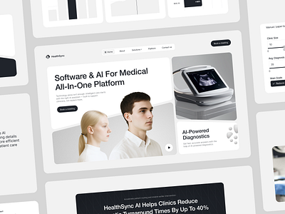 AI-Driven Medtech Website Design for HealthSync Platform ai ai driven diagnostics ai healthcare ai vision aihealth diagnostics healthcare automation healthcare platform healthcare system healthcare website healthplatform healthtech hospital software medical medical platform medical workflow medtech platform medtech solution web design workflow