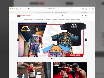 E-commerce Homepage for a Boxing Store ecommerce ecommercedesign homepage onlinestore web design