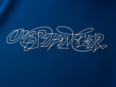 Overthinker – Embroidery Apparel Design (Lettering) calligraphy embroidery lettering print typography