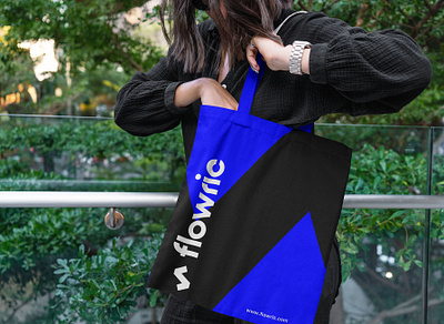 Branded Tote Bag Design for EV Brand bag design branding corporateidentity design graphic design logo mockup motion graphics