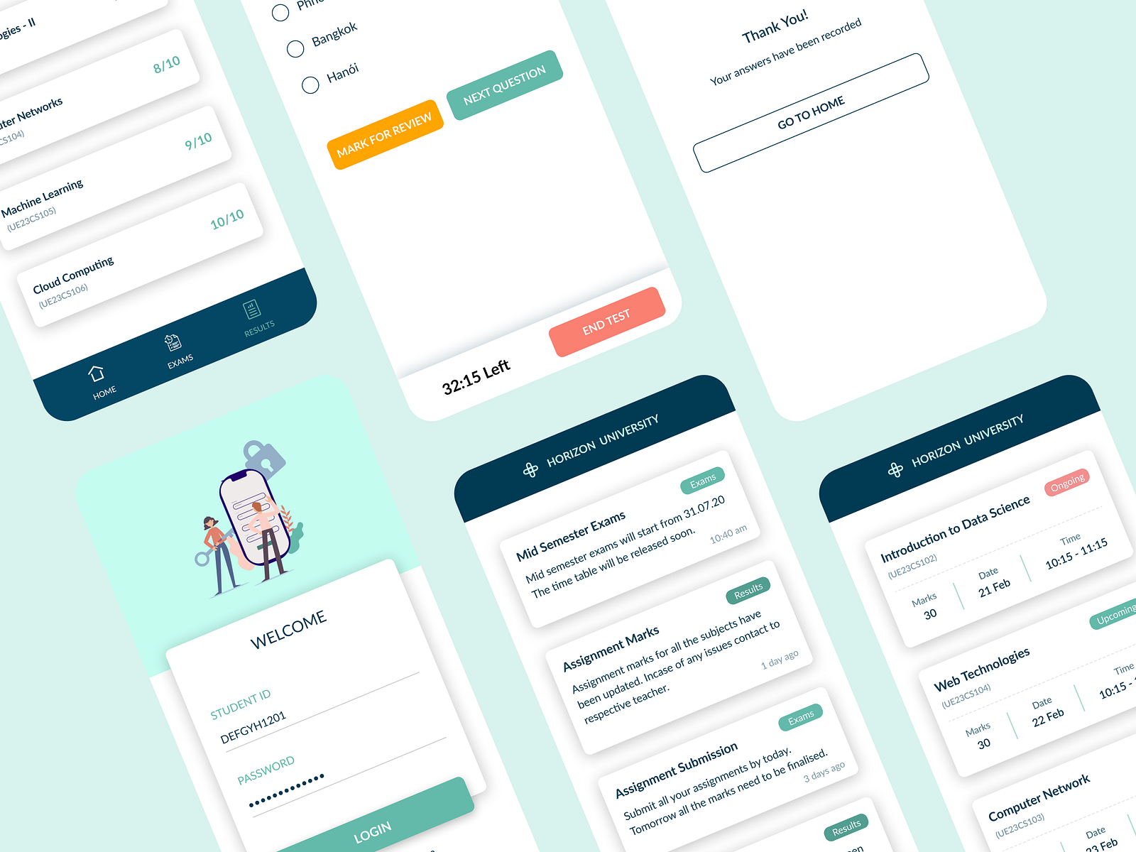 University App Design by Pulleh Bhatia on Dribbble