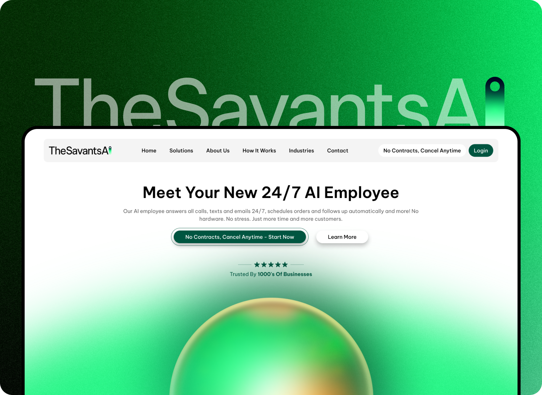 Savant AI — Designing a 24/7 AI Employee for Small Businesses chatbot