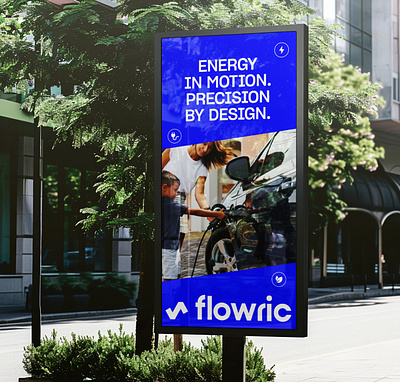 Street Poster Design for EV Mobility Brand branding corporateidentity design graphic design logo ooh outdoor outofhome