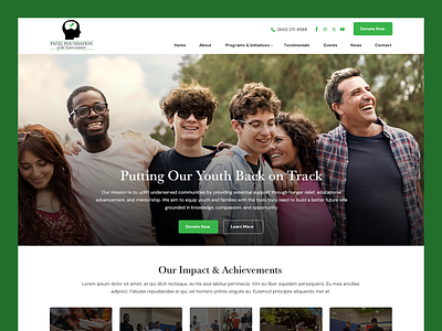 Patel Foundation // Web Design charity community education educational event foundation mentorship non profit volunteer web design youth