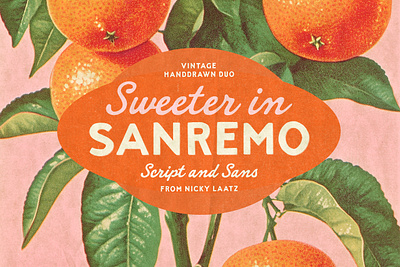 New! Sanremo Font Duo 40s fonts hotels italian labels matchbook retro script signage travel typeface vintage font vintage label vintage signage