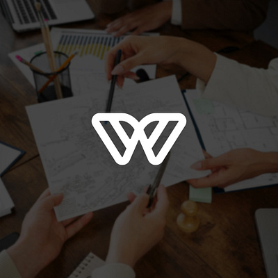 Letter M+W minimal Logo concept (Unused) dribbble land planning logo