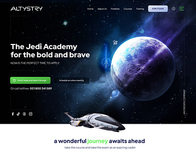 Altystry - The Jedi Academy for the brave design graphic design landing page logo logos ui vector