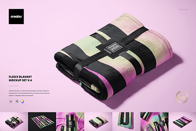 Fleece Blanket Mockup Set v.4 blankets creatsy customizable design designed fleece blanket mockup set v.4 fluffy lightweight minky mock up mockups personalized polar printed smart object surface templates