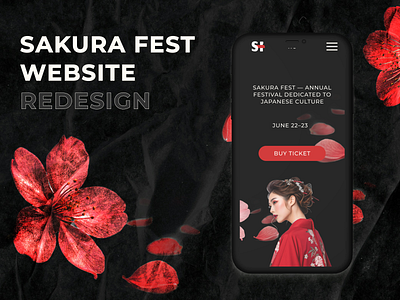 Redesign of the Japanese Culture Festival website ai animation branding design english page figma graphic design illustration landing page logo portfolio recraft ui ux vector