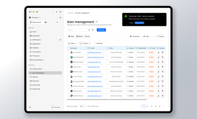 Team dashboard dashboard ui ux