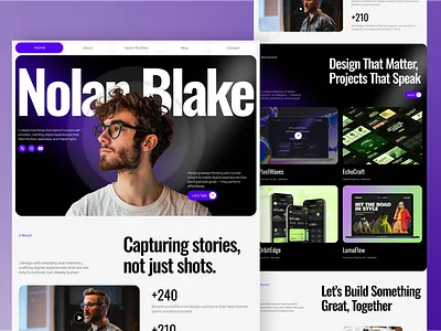 Modern Portfolio Website – Nolan Blake bold designer portfolio figma framer landing page minimal modern design modern portfolio personal branding personal website portfolio portfolio website typography ui design uiux web design