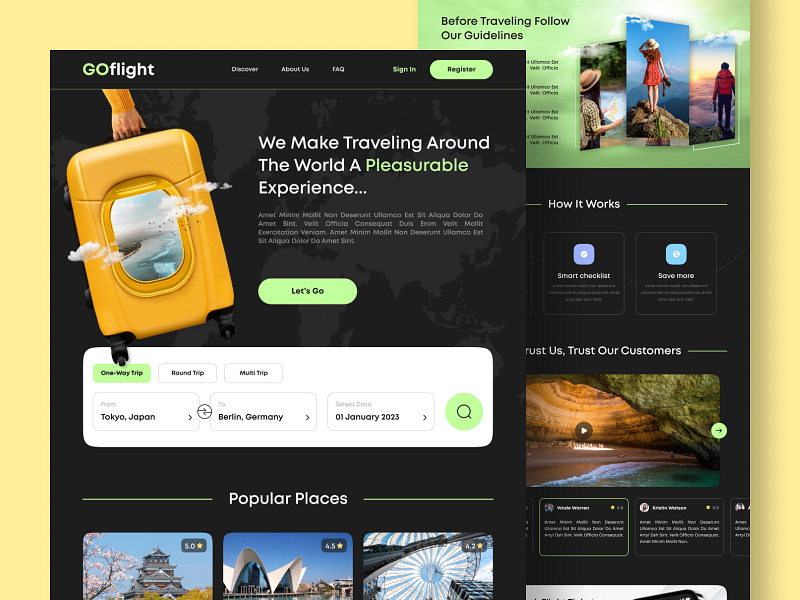 Flight Booking Website designs, themes, templates and downloadable ...