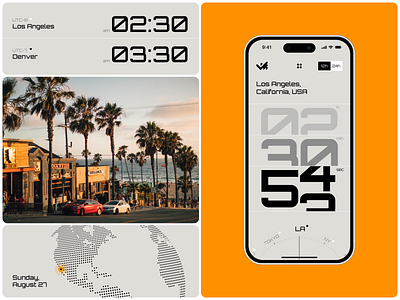 World Clock Mobile App – Time Zone UI Design android app design design design inspiration digital product design interface ios lifestyle app minimal app mobile app design mobile ui modern ui product design time app time zone app travel app typography design ui elements ui ux world clock