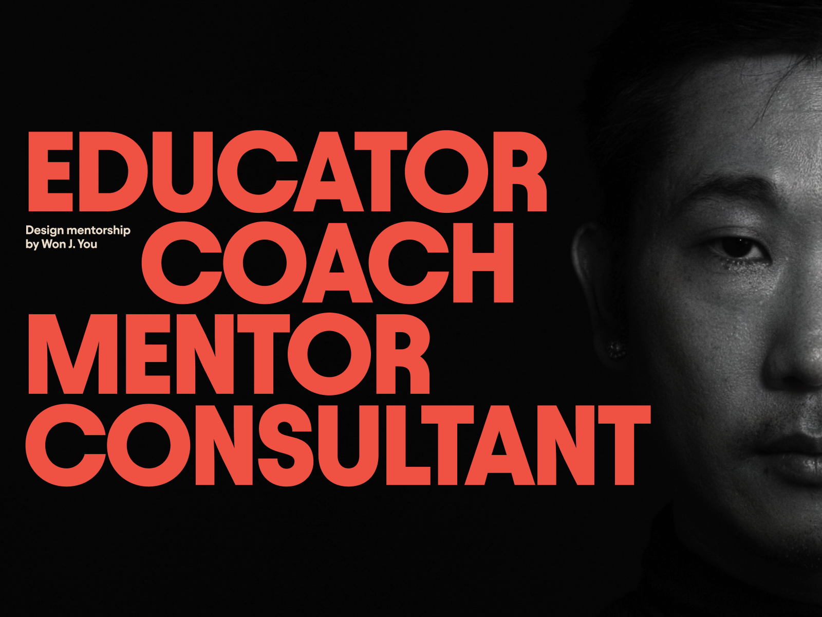 Won J. You Studios | Coaching & Mentorship landing page layout minimal scroll vietnam web design website